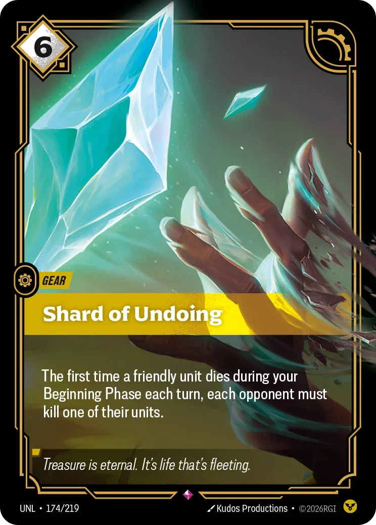 Shard of Undoing - UNL-174 - Unleashed - Riftbound card
