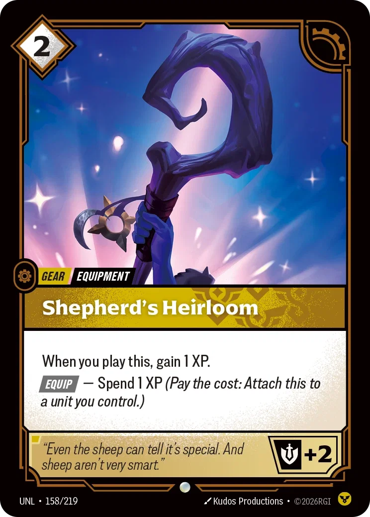 Shepherd’s Heirloom - UNL-158 - Unleashed - Riftbound card