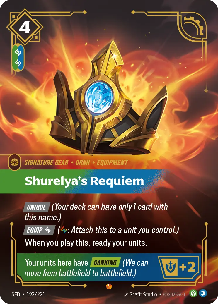 Shurelya’s Requiem - SFD-192 - Spiritforged - Riftbound card