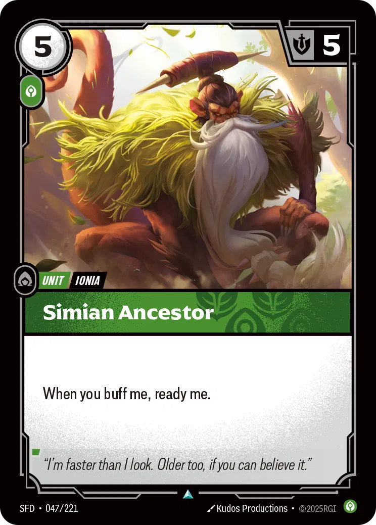 Simian Ancestor - SFD-047 - Spiritforged - Riftbound card