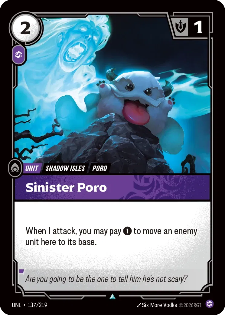 Sinister Poro - UNL-137 - Unleashed - Riftbound card