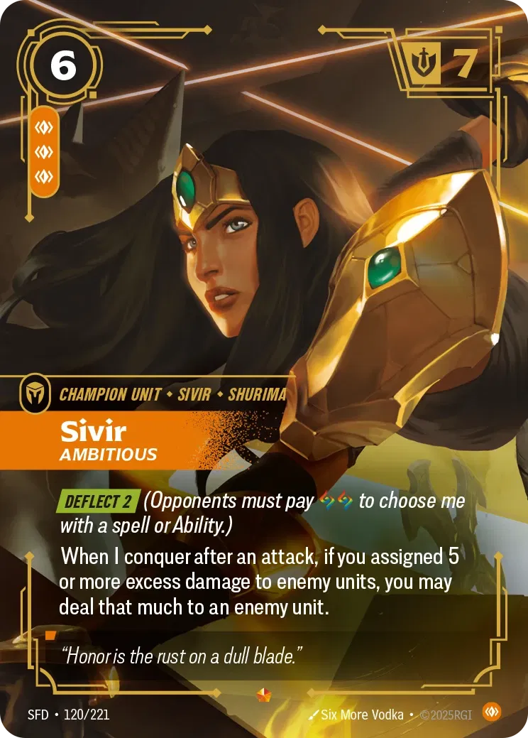 Sivir, Ambitious - SFD-120 - Spiritforged - Riftbound card