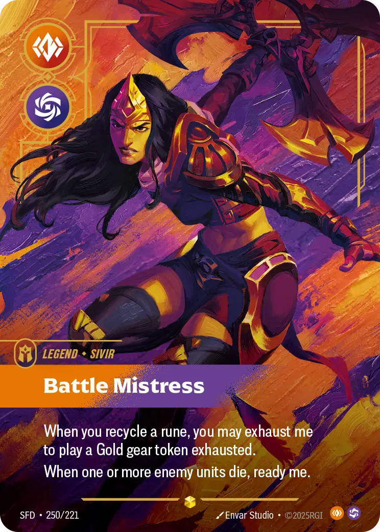 Sivir Battle Mistress - SFD-250 - Spiritforged - Riftbound card