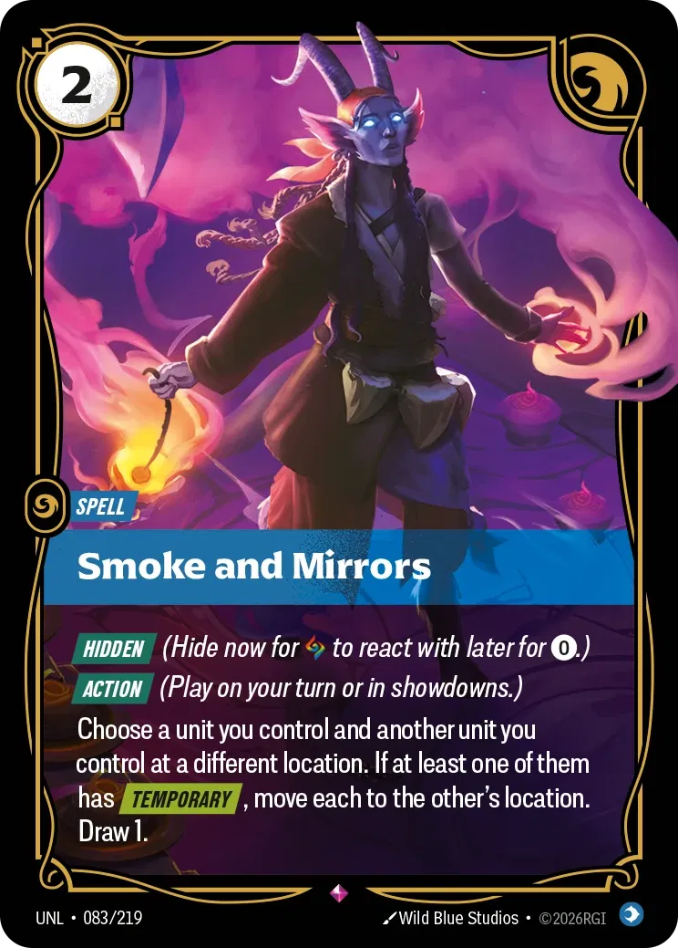 Smoke and Mirrors - UNL-083 - Unleashed - Riftbound card