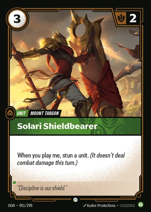 Solari Shieldbearer - OGN-051 - Origins - Riftbound card