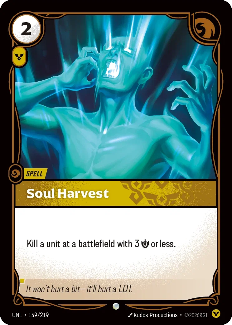 Soul Harvest - UNL-159 - Unleashed - Riftbound card