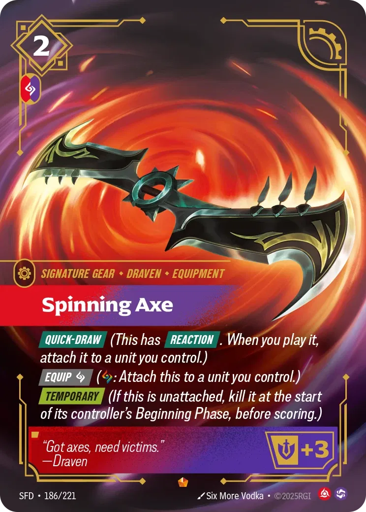 Spinning Axe - SFD-186 - Spiritforged - Riftbound card