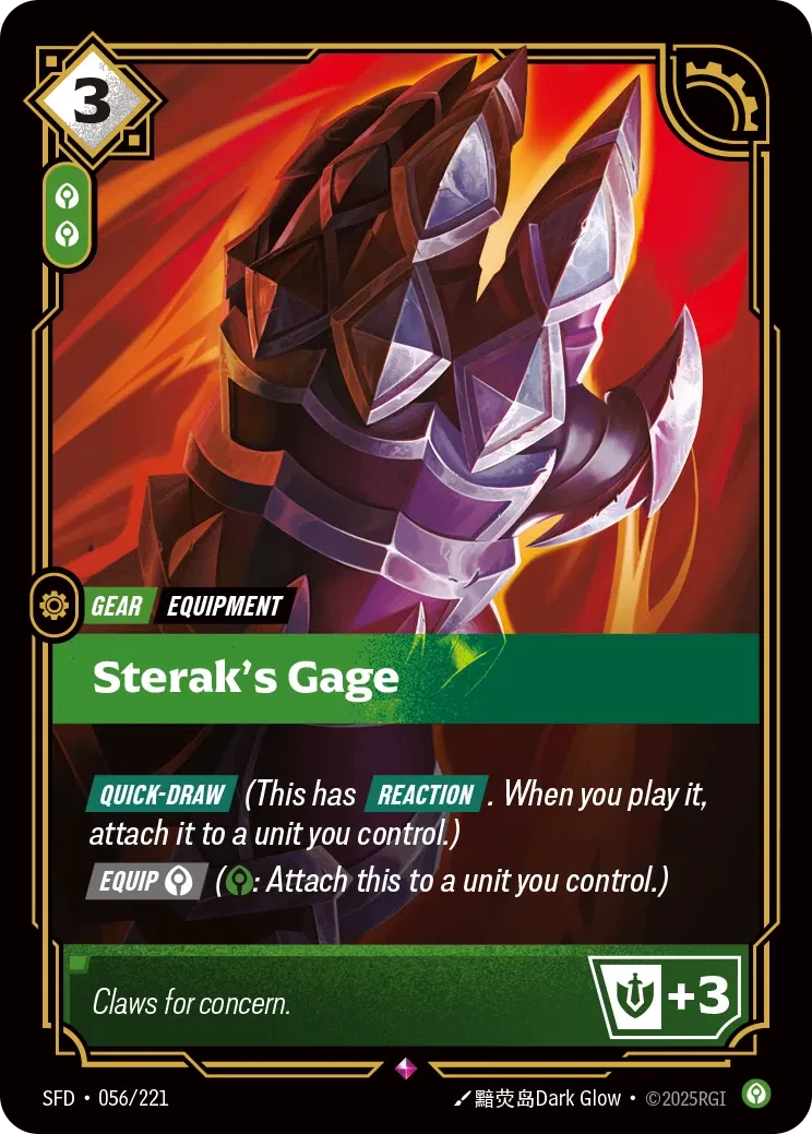 Sterak’s Gage - SFD-056 - Spiritforged - Riftbound card
