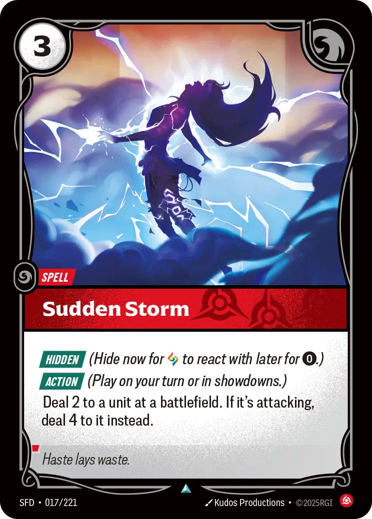 Sudden Storm - SFD-017 - Spiritforged - Riftbound card