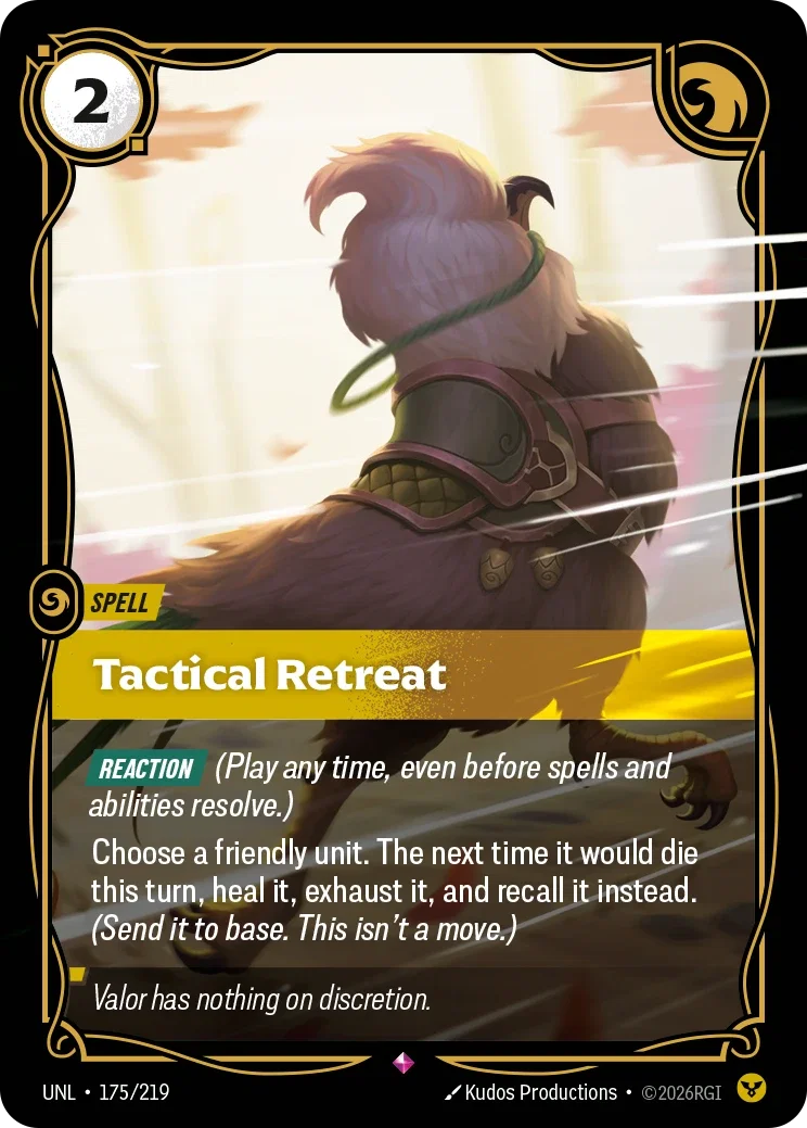 Tactical Retreat - UNL-175 - Unleashed - Riftbound card