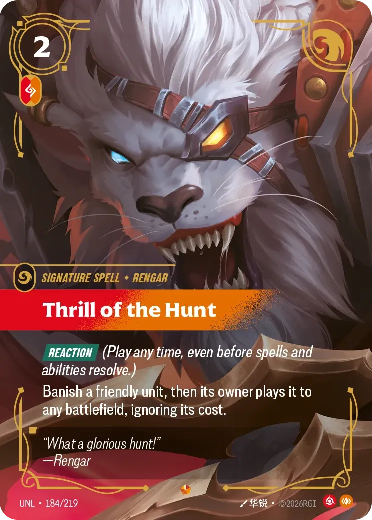 Thrill of the Hunt - UNL-184 - Unleashed - Riftbound card