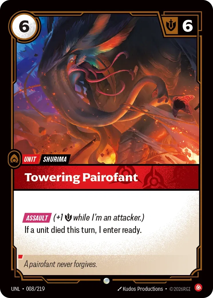Towering Pairofant - UNL-008 - Unleashed - Riftbound card