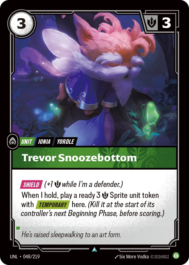 Trevor Snoozebottom - UNL-048 - Unleashed - Riftbound card