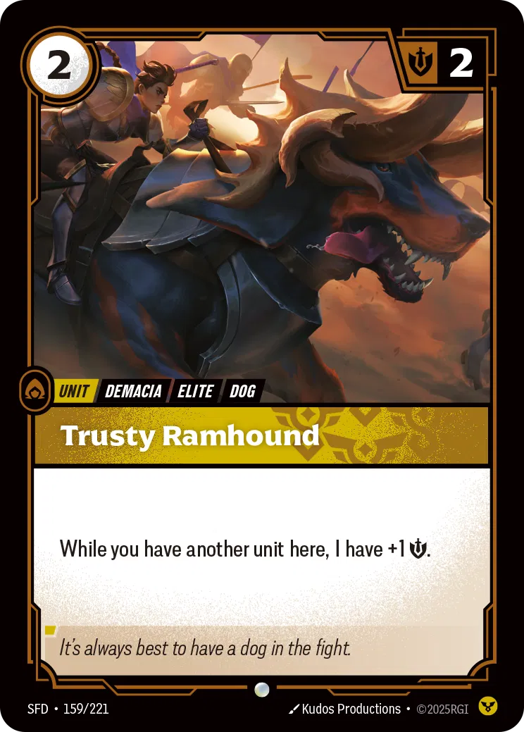 Trusty Ramhound - SFD-159 - Spiritforged - Riftbound card