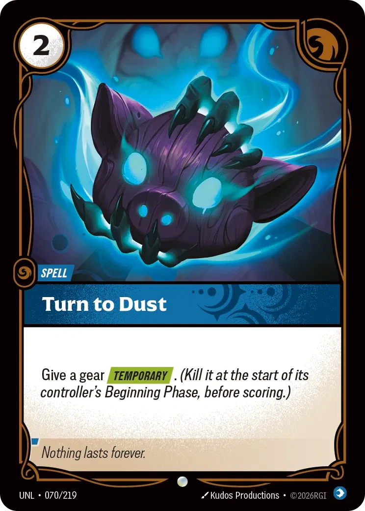 Turn to Dust - UNL-070 - Unleashed - Riftbound card