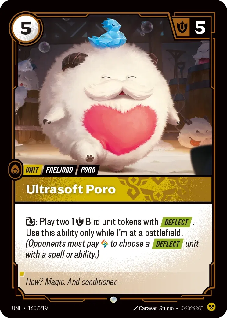 Ultrasoft Poro - UNL-160 - Unleashed - Riftbound card