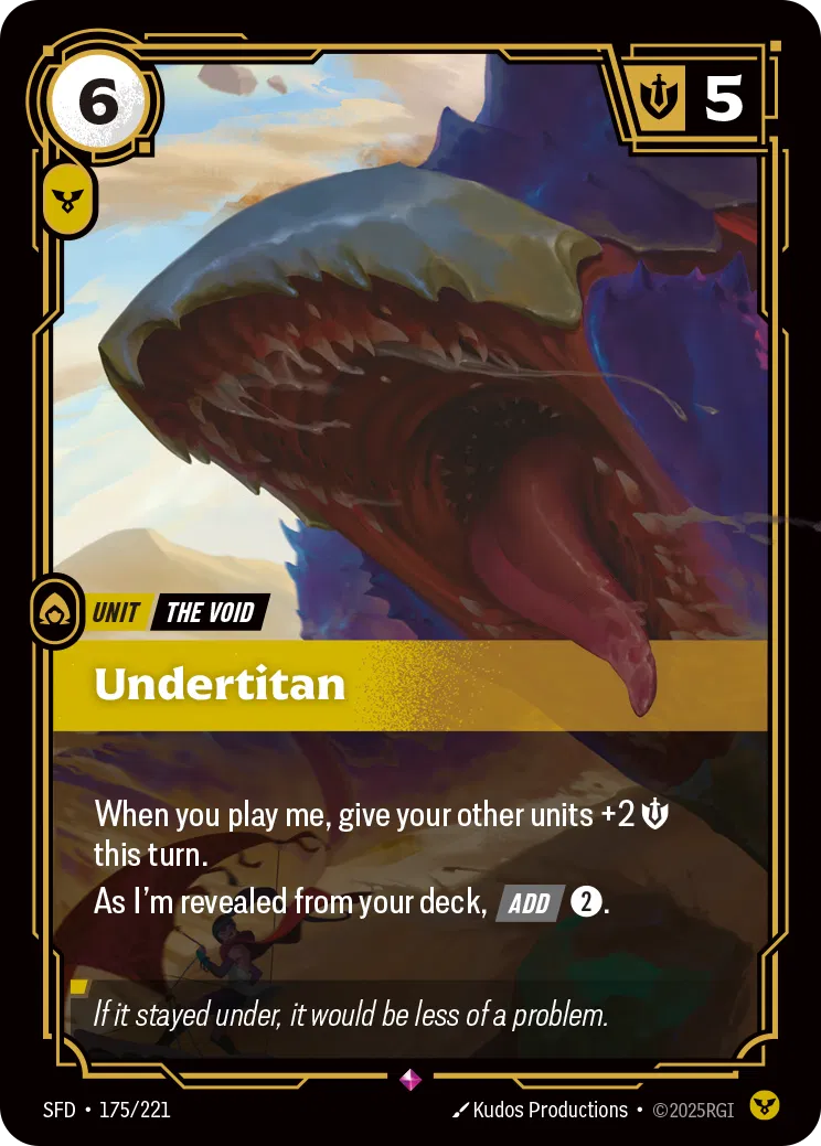 Undertitan - SFD-175 - Spiritforged - Riftbound card