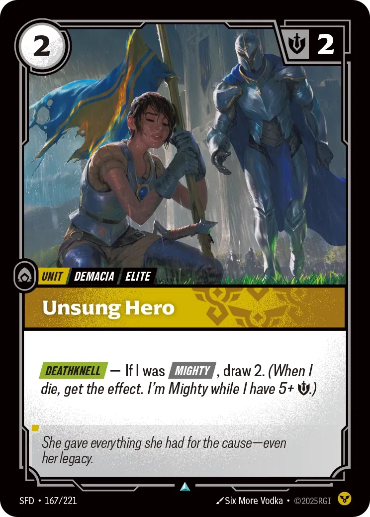 Unsung Hero - SFD-167 - Spiritforged - Riftbound card
