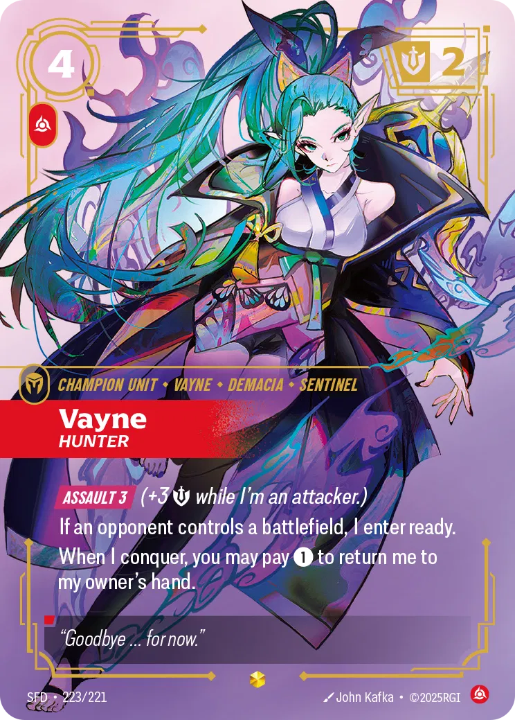 Vayne Hunter - SFD-223 - Spiritforged - Riftbound card