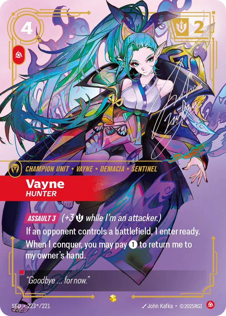 Vayne Hunter - SFD-223s - Spiritforged - Riftbound card