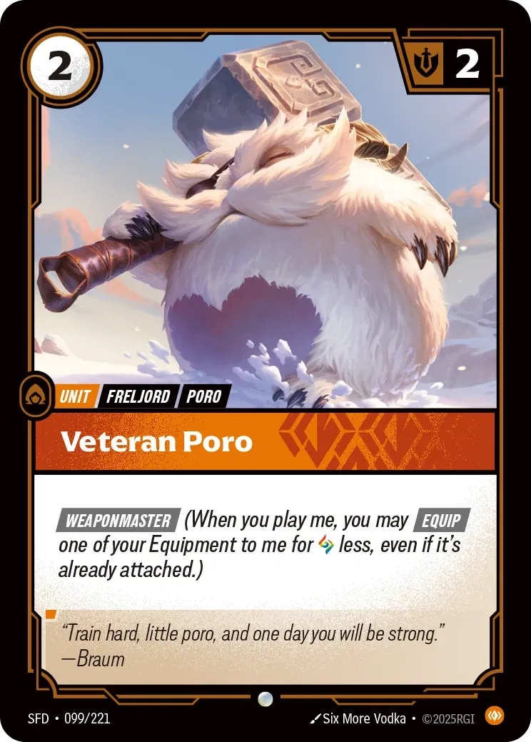 Veteran Poro - SFD-099 - Spiritforged - Riftbound card