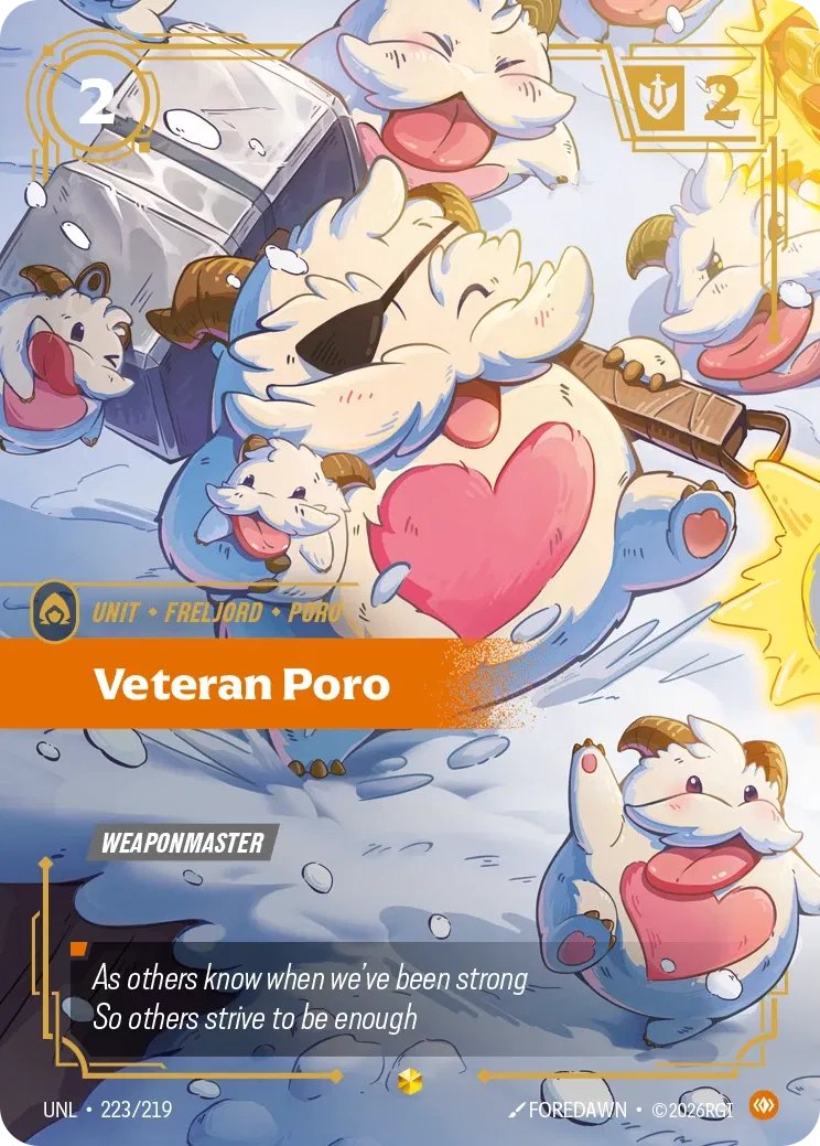 Veteran Poro - UNL-223 - Unleashed - Riftbound card