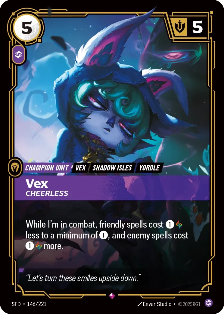 Vex, Cheerless - SFD-146 - Spiritforged - Riftbound card