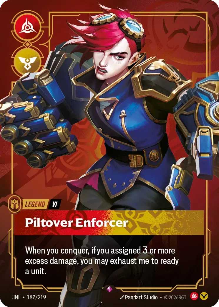 Vi, Piltover Enforcer - UNL-187 - Unleashed - Riftbound card