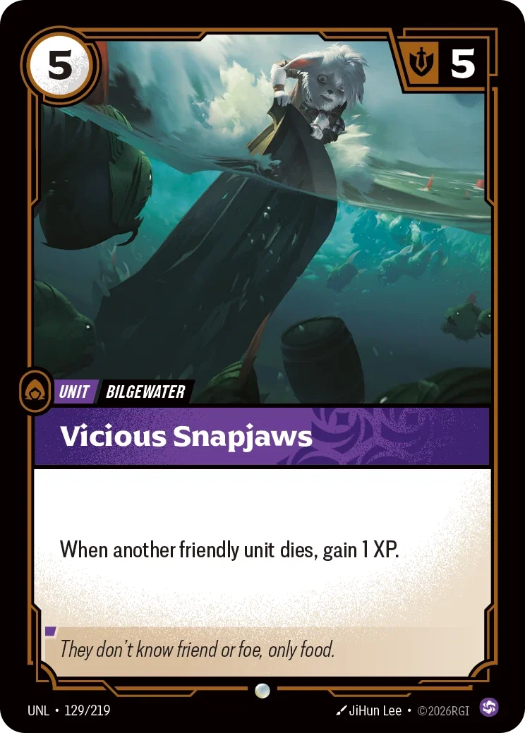 Vicious Snapjaws - UNL-129 - Unleashed - Riftbound card