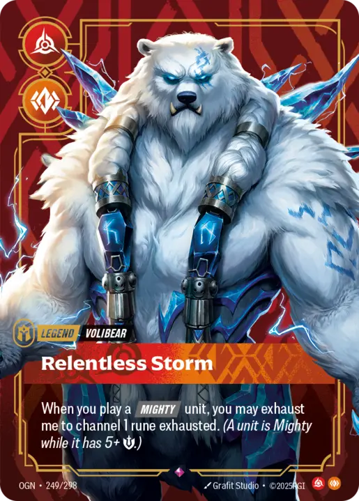 Volibear Relentless Storm - OGN-249 - Origins - Riftbound card
