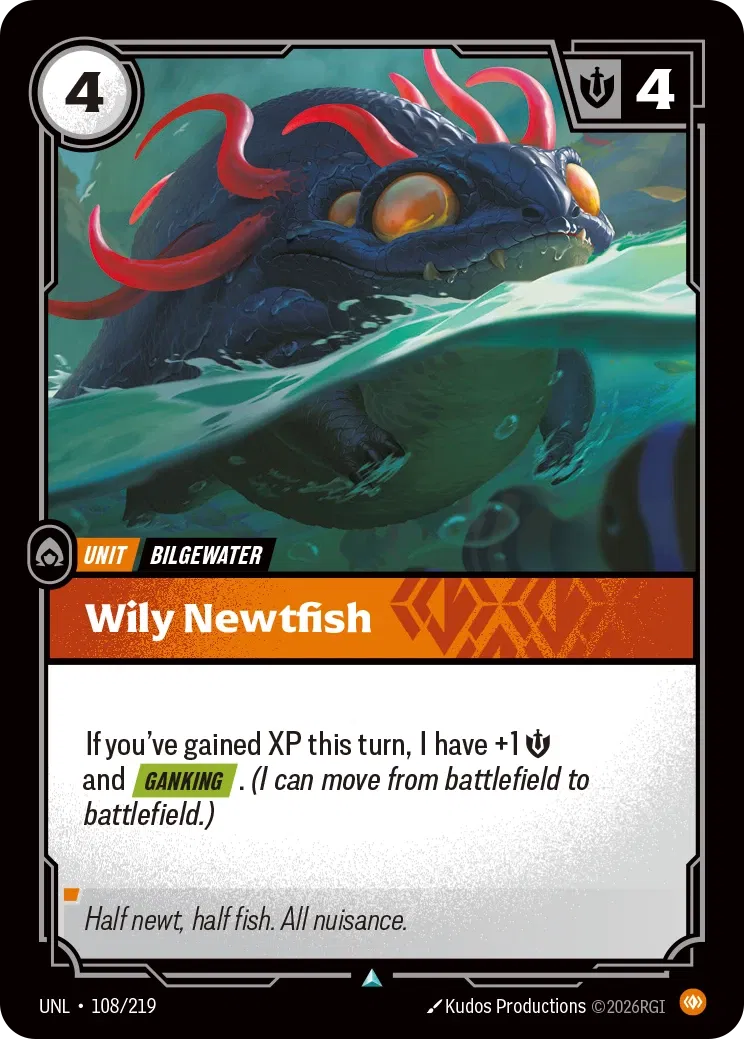 Wily Newtfish - UNL-108 - Unleashed - Riftbound card