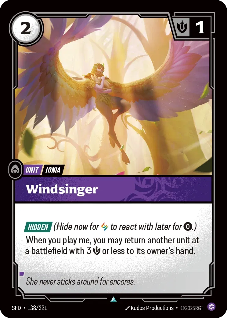 Windsinger - SFD-138 - Spiritforged - Riftbound card