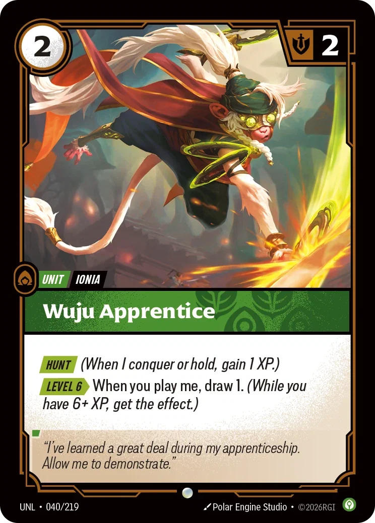 Wuju Apprentice - UNL-040 - Unleashed - Riftbound card