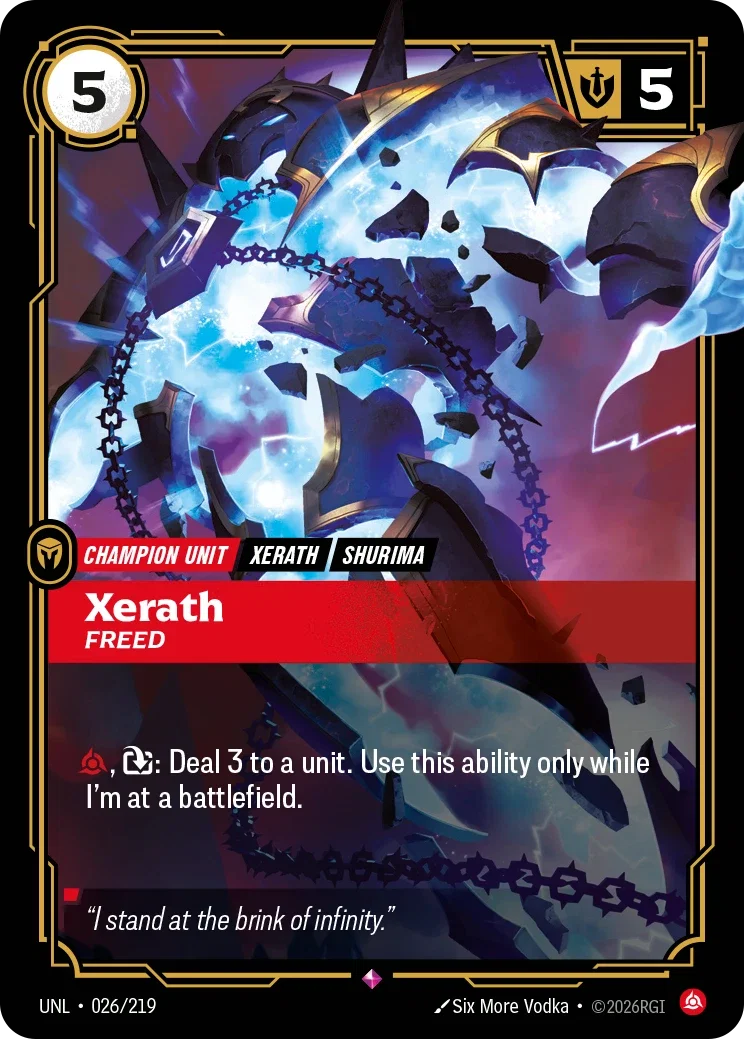Xerath, Freed - UNL-026 - Unleashed - Riftbound card