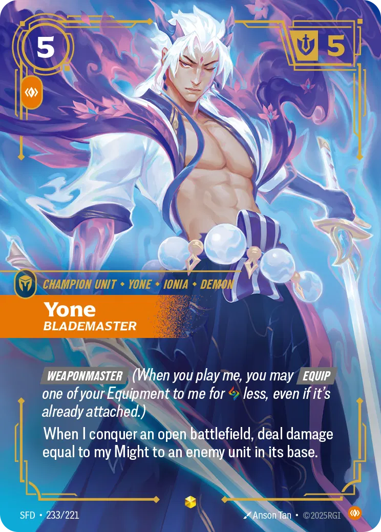 Yone Blademaster - SFD-233 - Spiritforged - Riftbound card