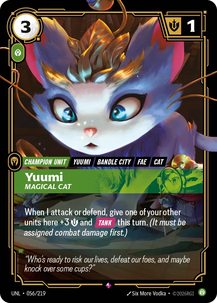 Yuumi, Magical Cat - UNL-056 - Unleashed - Riftbound card