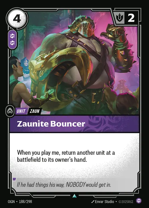 Zaunite Bouncer - OGN-188 - Origins - Riftbound card