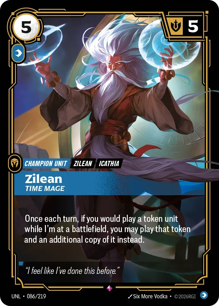 Zilean, Time Mage - UNL-086 - Unleashed - Riftbound card