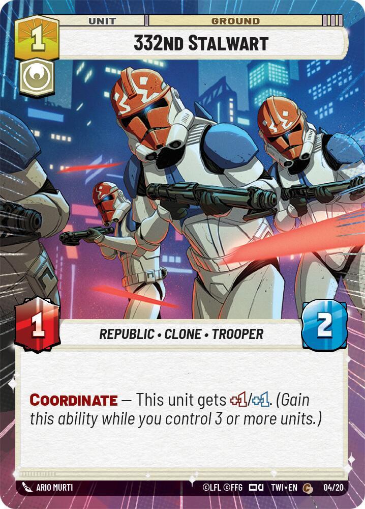 332nd Stalwart (Hyperspace) 45767 Twilight of the Republic: Weekly Play Promos Star Wars card