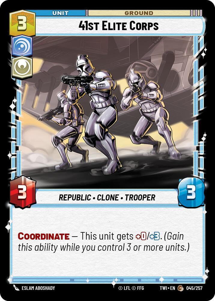 41st Elite Corps 045/257 Twilight of the Republic Star Wars card
