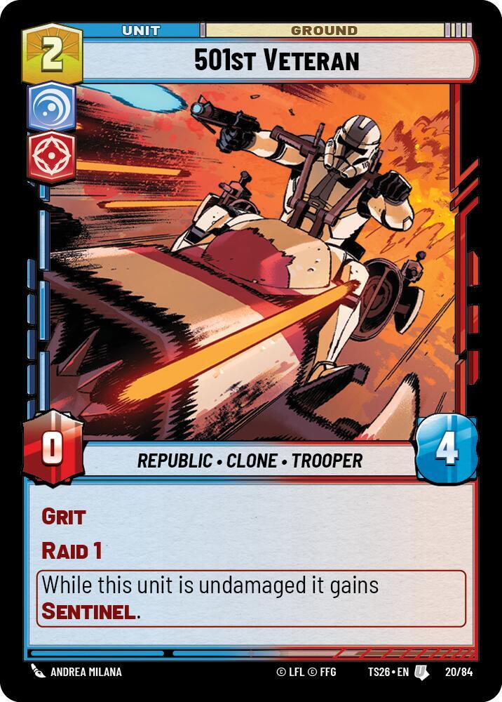 501st Veteran 20/84 Twin Suns Star Wars card