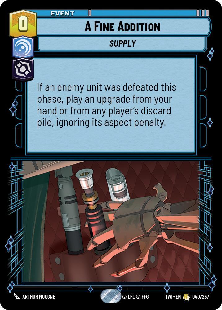 A Fine Addition 040/257 Twilight of the Republic Star Wars card