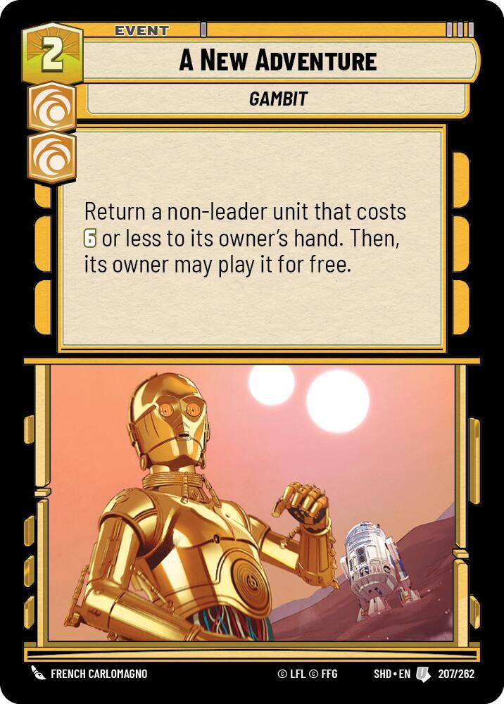 A New Adventure 207/262 Shadows of the Galaxy Star Wars card