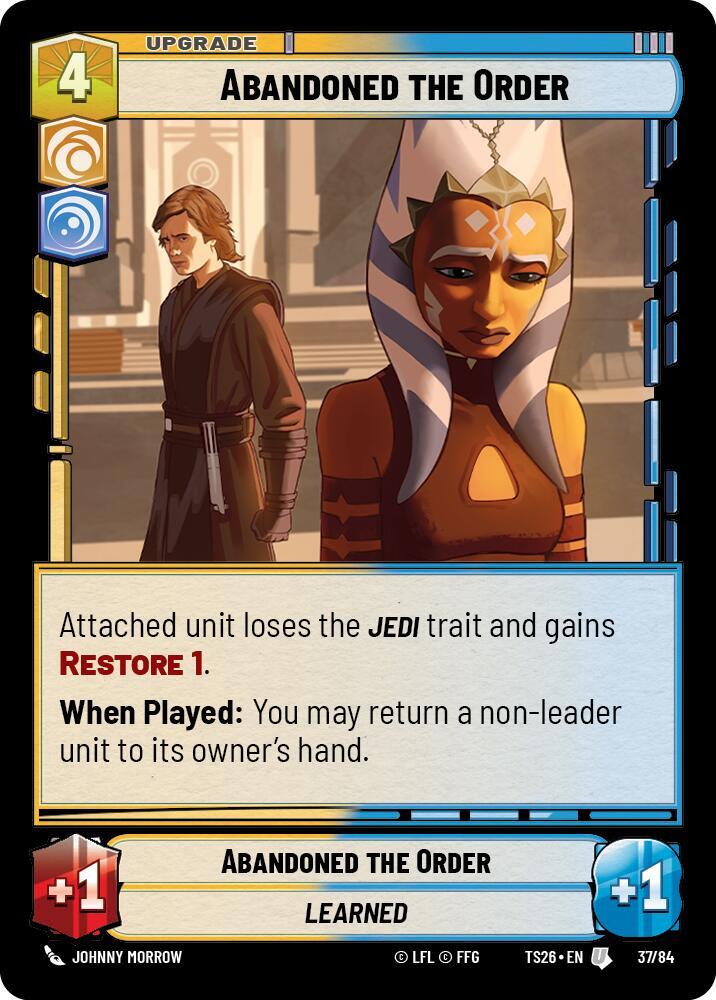 Abandoned the Order 37/84 Twin Suns Star Wars card