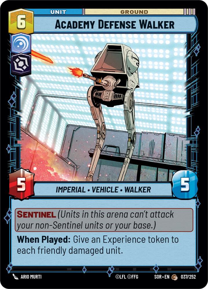 Academy Defense Walker 037/252 Spark of Rebellion Star Wars card