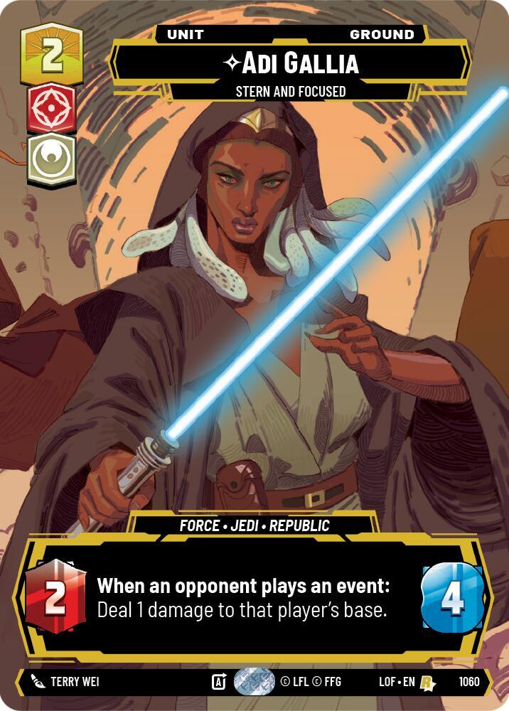 Adi Gallia - Stern and Focused (Prestige) 1060 Legends of the Force Star Wars card