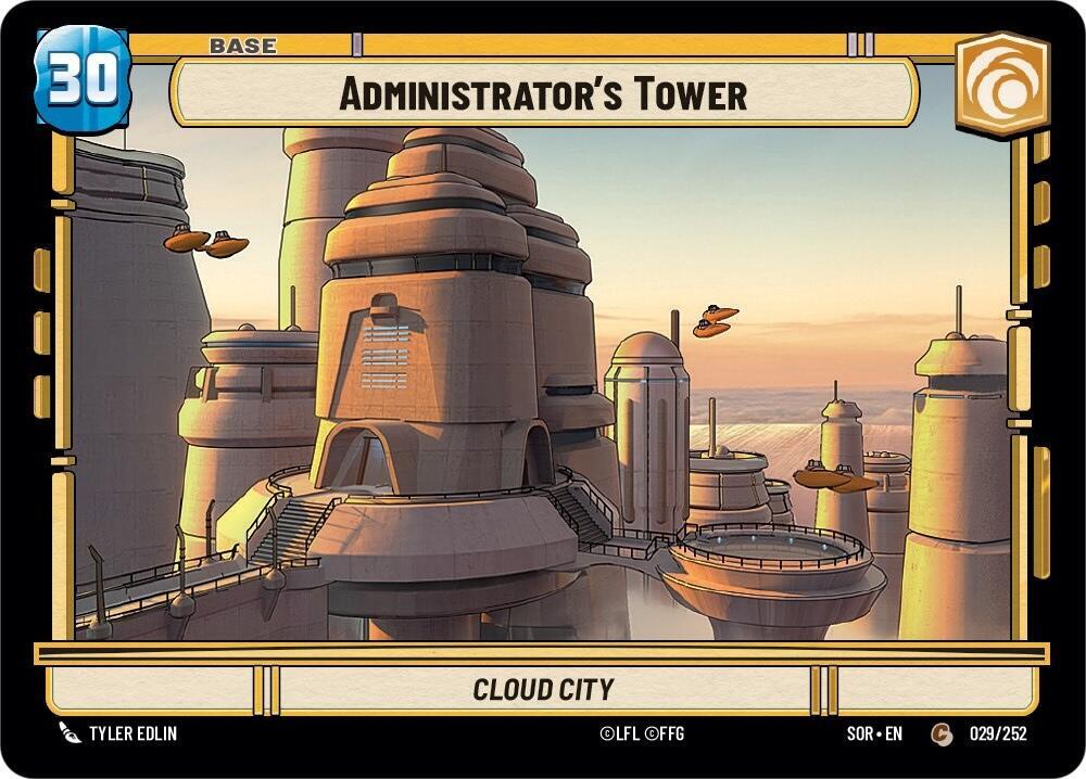 Administrator's Tower // Experience 29 // T01 Spark of Rebellion Star Wars card