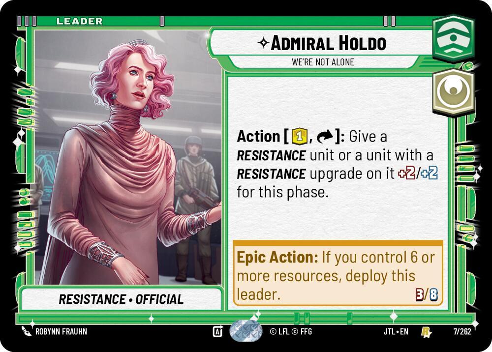 Admiral Holdo - We're Not Alone 007/262 Jump to Lightspeed Star Wars card