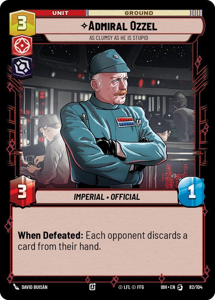 Admiral Ozzel - As Clumsy as He Is Stupid 82/104 Intro Battle Hoth Star Wars card