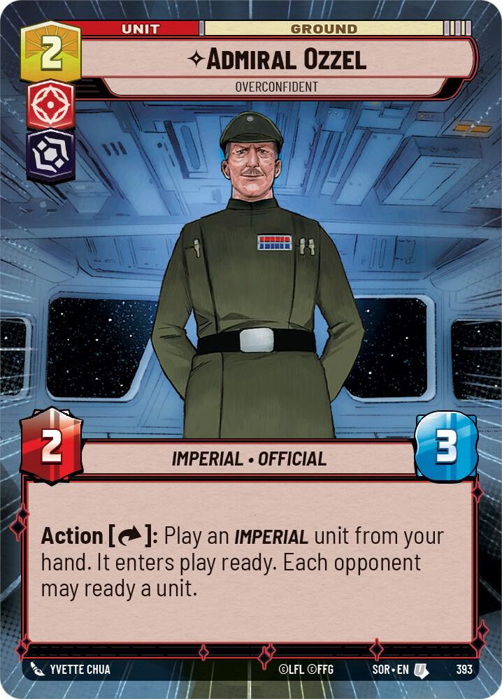 Admiral Ozzel - Overconfident (Hyperspace) 393 Spark of Rebellion Star Wars card